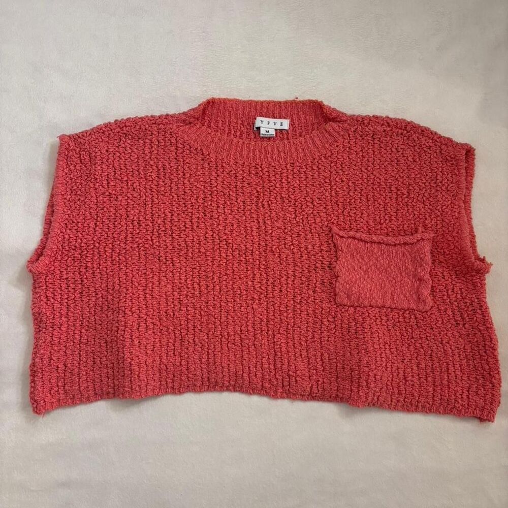 HYFVE Women’s Coral Knit Crop Sleeveless Top | Size Medium